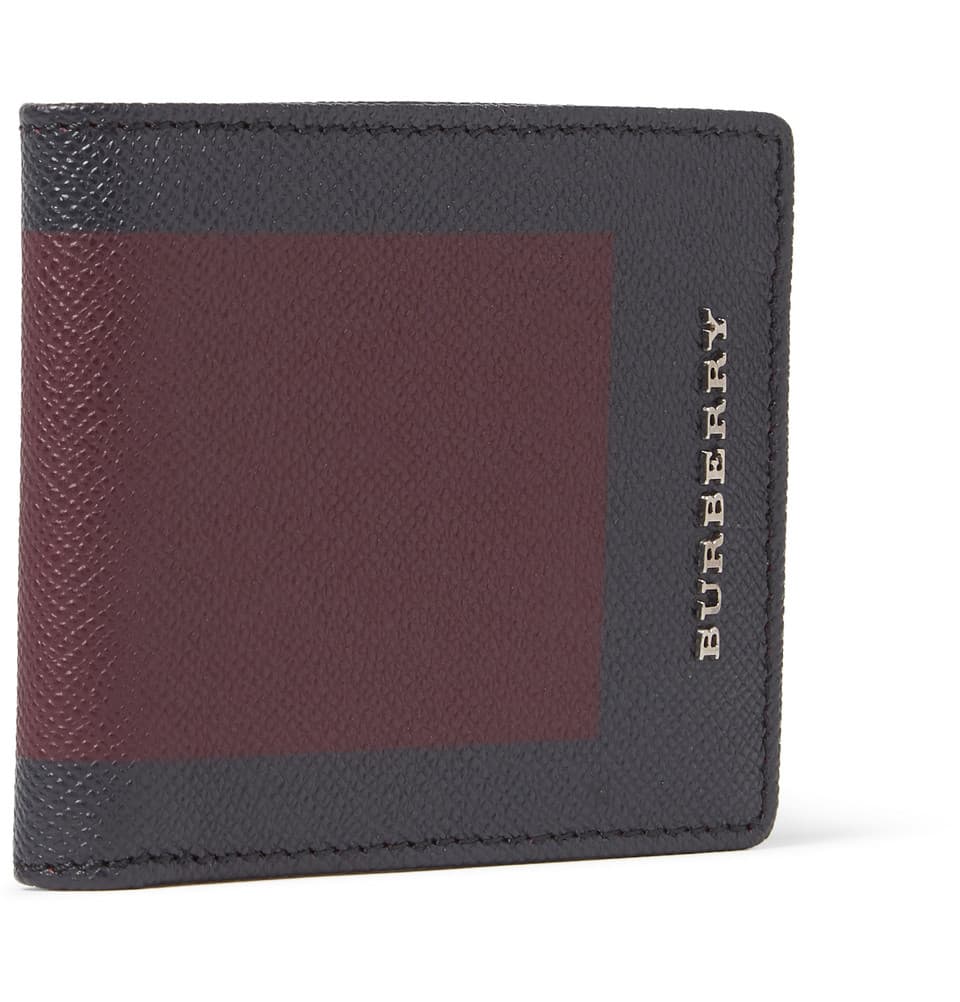 Para él: Cartera cross-grain en piel de vacuno, Burberry.