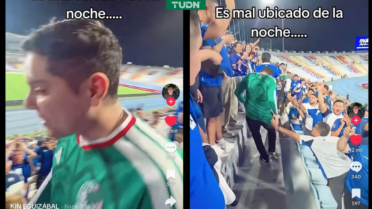 Fan con playera de México causa revuelo en partido de El Salvador