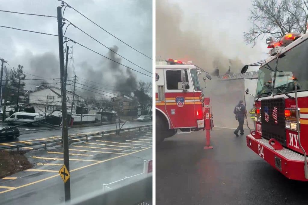 Casa en Staten Island colapsa durante incendio; al menos dos bomberos resultan heridos