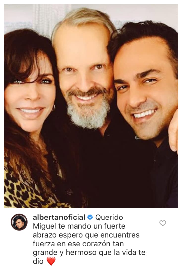 El actor y comediante Ariel Miramontes, famoso por interpretar a Albertano, también trabajó junto al cantante español en 
<a href="https://www.univision.com/shows/pequenos-gigantes" target="_blank">Pequeños Gigantes</a> y le envió palabras de aliento: "Querido Miguel, te mando un fuerte abrazo. Espero que encuentres fuerza en ese corazón tan grande y hermoso que la vida te dio".