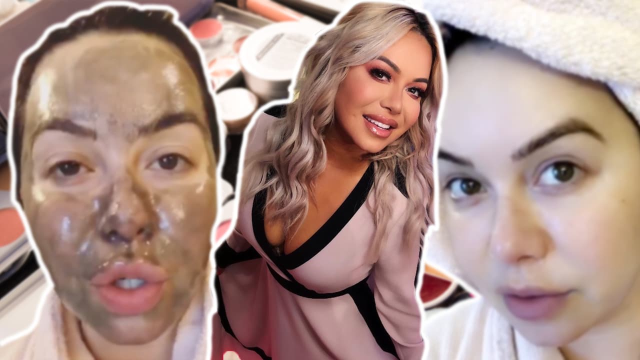 Al natural (y con simpática máscara facial) Chiquis Rivera comparte sus trucos de belleza