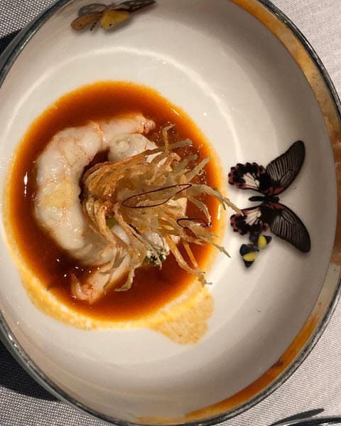 "Hoy una espectacular comida en @coquemadrid en España. El mejor restaurante que he visitado este año y también original, con una decoración excepcional".