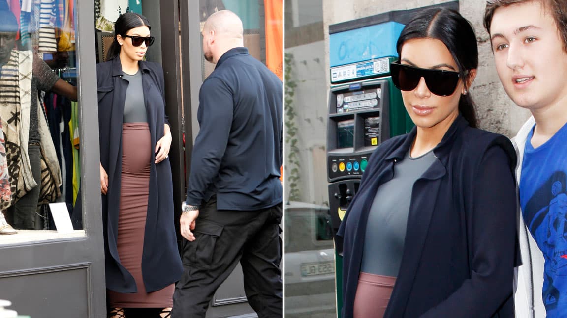 ¡Por fin! A Kim ya se le ve la pancita.