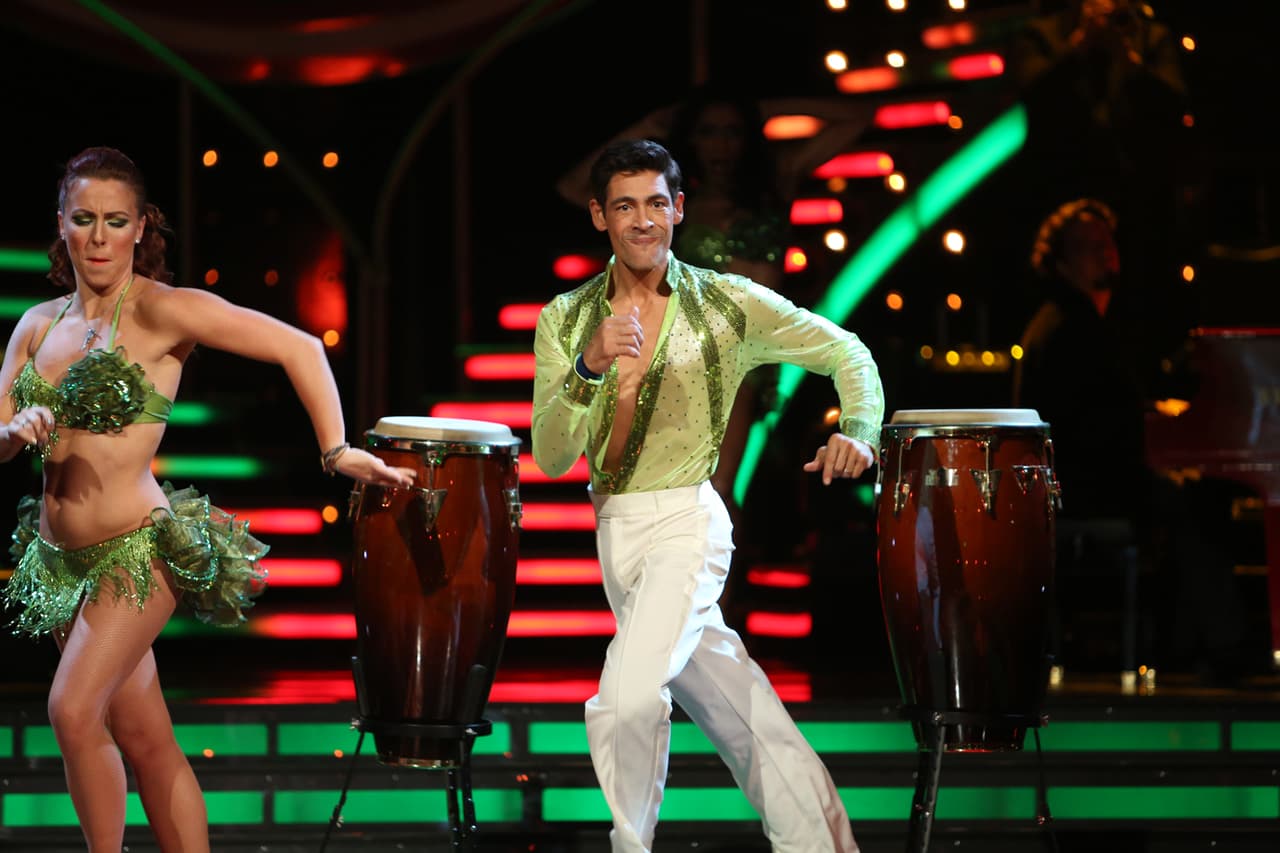 Así mostró su entusiasmo y ganas de triunfar en la competencia.