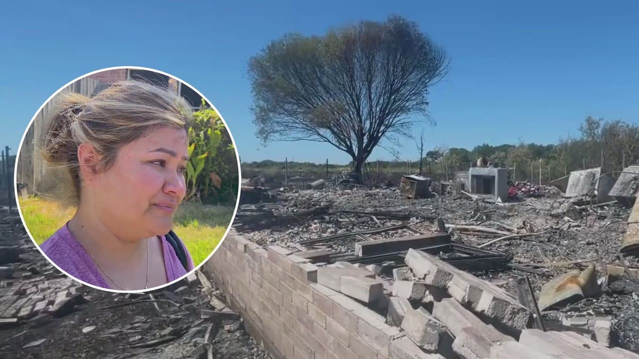 Balch Springs: Familias hispanas lamentan perder sus casas en los incendios de pastizales