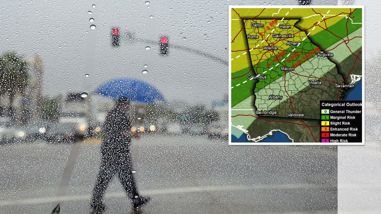 Se anticipan tormentas en la mayor parte del norte de Georgia 