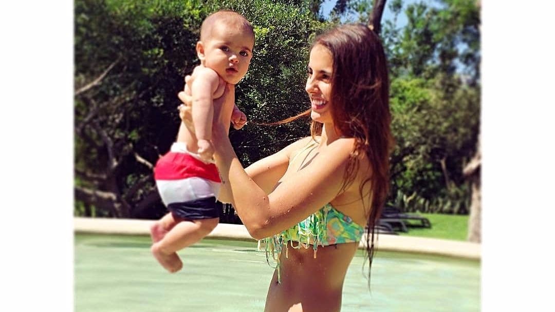 A través de su cuenta en Instagram, la actriz celebró con esta imagen los primeros seis meses de vida de su hijo Marcelo.