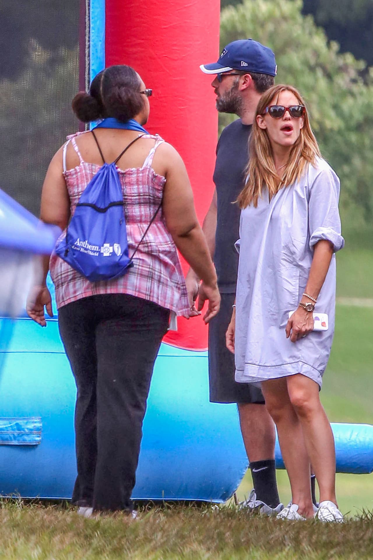 Jennifer optó por un look muy casual para este encuentro con su ex.