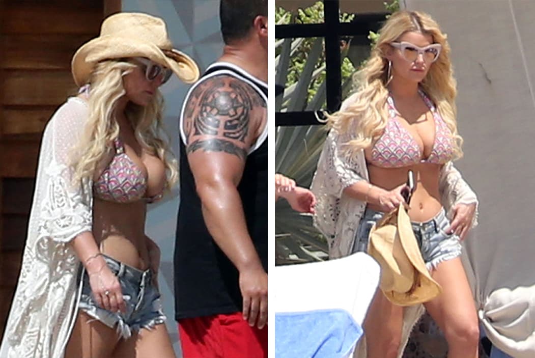 Una vez más, Jessica Simpson nos dejó con el ojo cuadrado, pues apareció mostrando su voluptuosidad.
