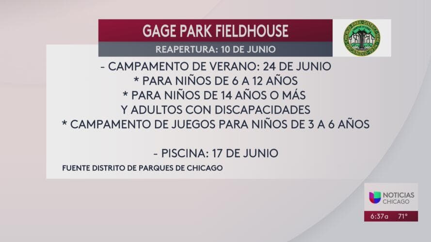 Actividades de Verano 2024 Gage Park