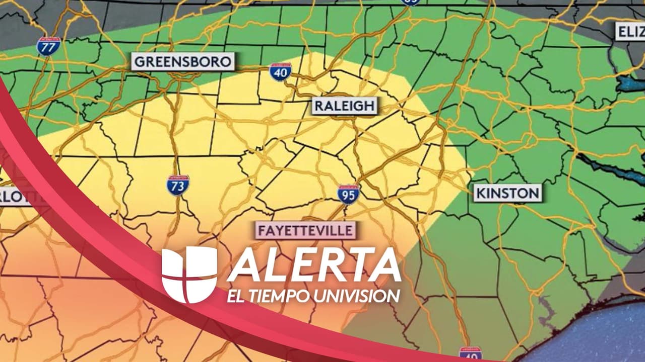 Tormentas eléctricas y posibilidad de tornados el lunes en Carolina del Norte