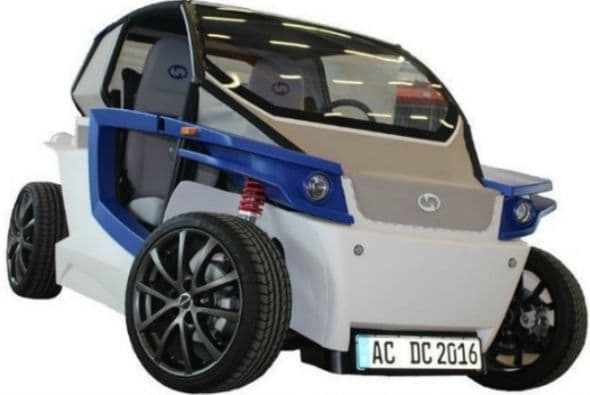 Primer auto eléctrico creado en impresora 3D