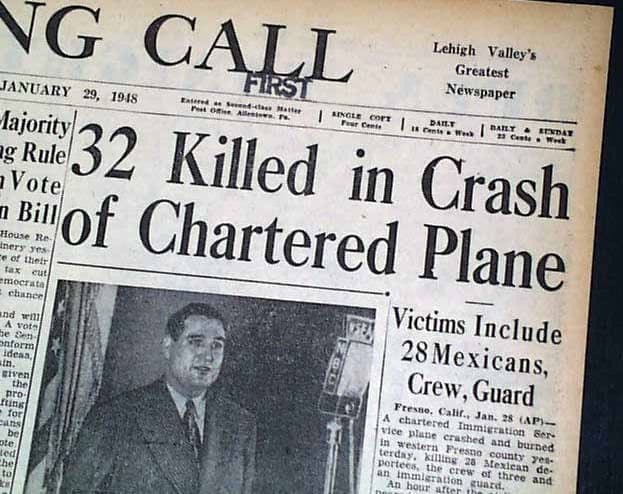Los periódicos de la época nunca investigaron ni publicaron los nombres de los 28 mexicanos muertos en el accidente.