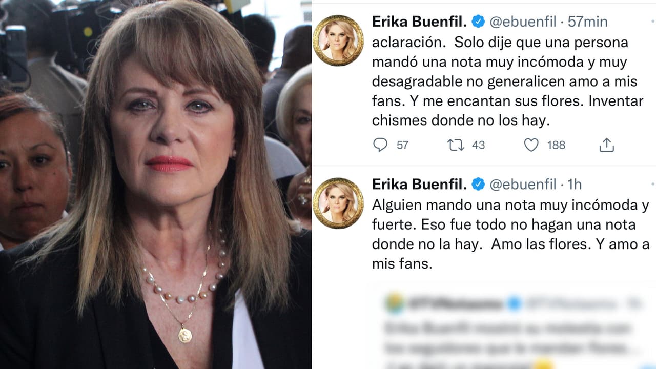 Después, Erika Buenfil aclaró que recibió una "nota muy incómoda" presuntamente de una fan.