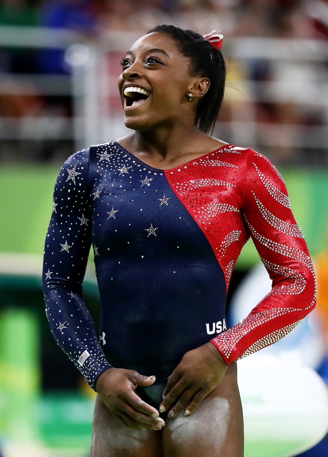 La sonrisa de Simone Biles, gimnasta estadounidense que ganó 4 medallas de oro y una de bronce en Río. La perfección de sus ejercicios y su simpatía cautivó al público.