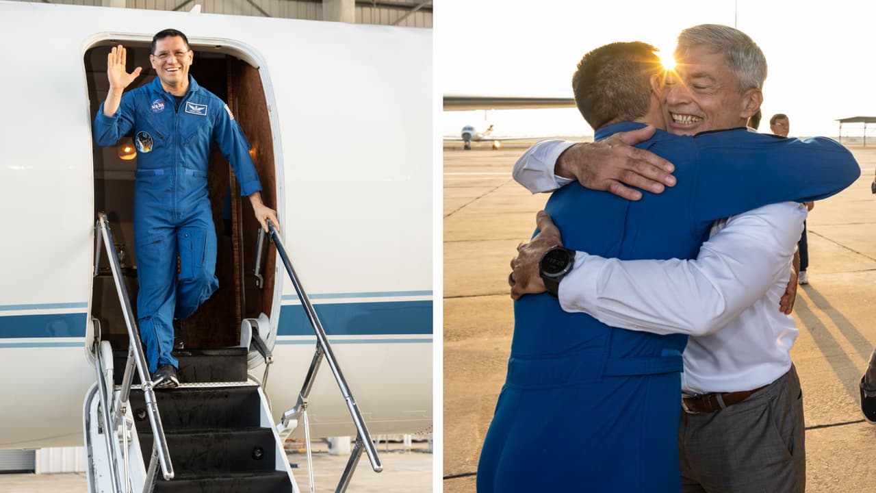 El astronauta Frank Rubio llega a Houston un día después de regresar a la Tierra 