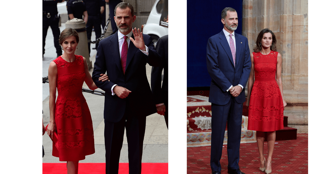 Si un vestido es tu preferido, ¿por qué no usarlo más de una vez? Esta parece ser la idea de la esposa del rey Felipe VI de España con respecto a un modelo de Carolina Herrera entallado de la parte superior y con falda amplia.
<br>
<br>Lo ha lucido en junio del 2017, octubre del 2018 y, más recientemente, septiembre del 2020.
<br>