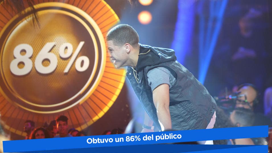 Llegó con su rap a acaparar la atención del público y de los jueces. Audicionó con “Te busco” de Nicky Jam y Coscolluela.