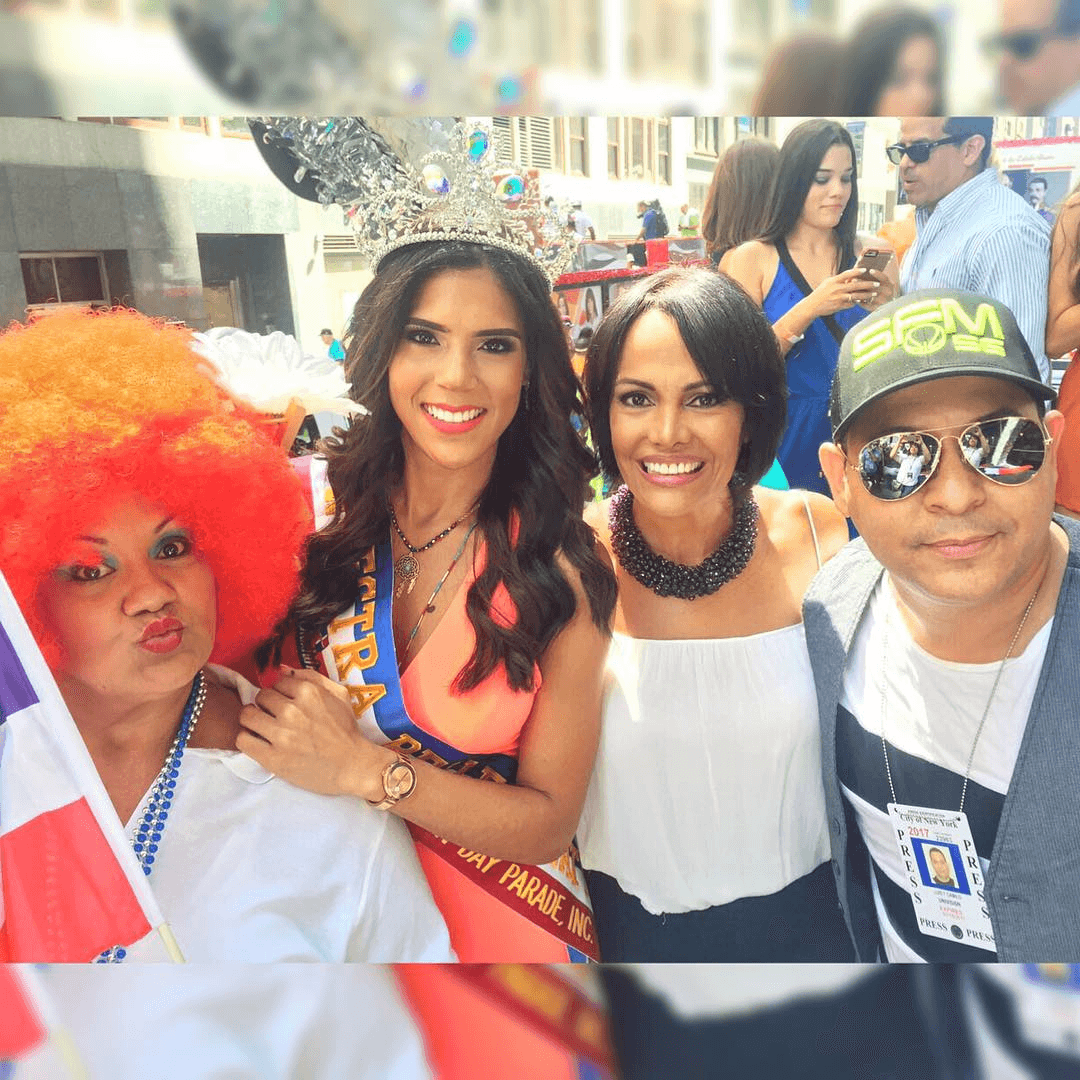 "Disfrutando en la #ParadaDominicana en #NewYork con gente querida", dijo Francisca. (9 de agosto).