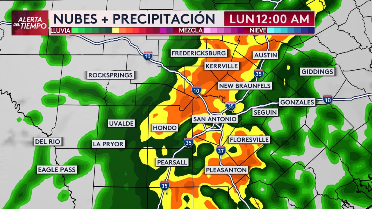 El riesgo de lluvias en San Antonio y Austin.