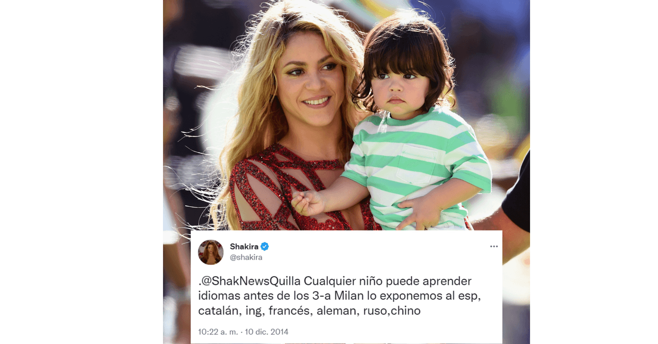 Shakira expuso a su hijo Milan a varios idiomas