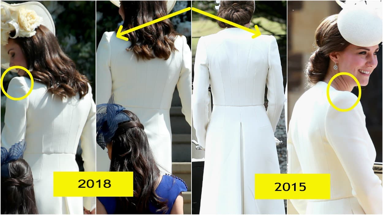 Otra diferencia, quizá menos evidente, era el ligero relleno en los hombros que tenía el nuevo vestido. Unas hombreras sutiles que solo se notaban al compararla detenidamente por detrás.
<br>