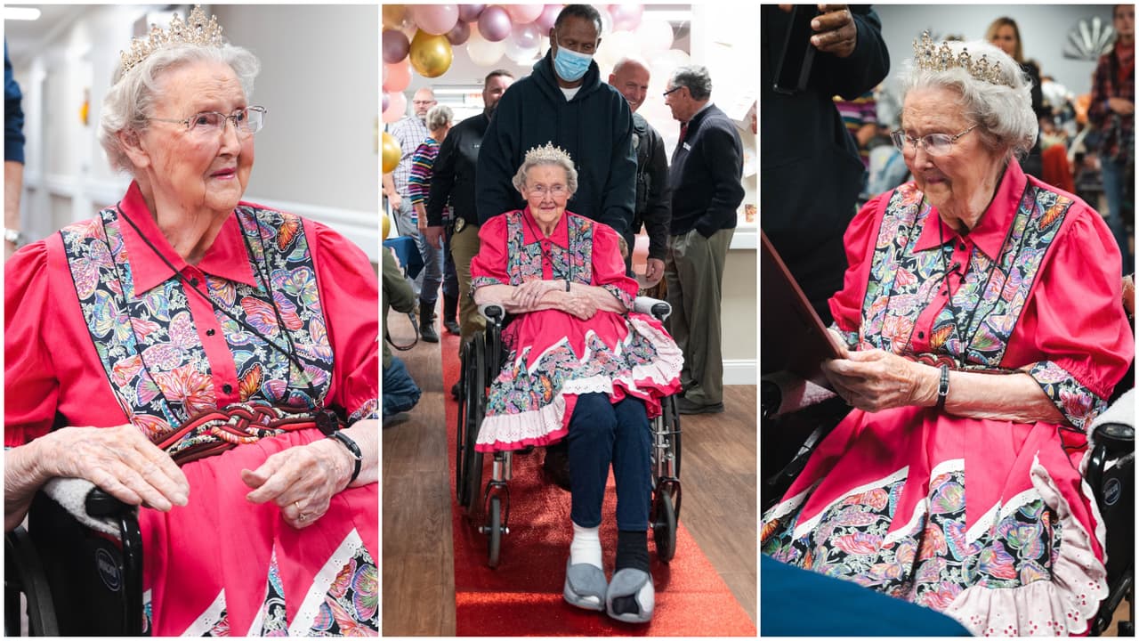 Mujer de Cherryville celebra que llegó a los 105 años con su primera fiesta de cumpleaños