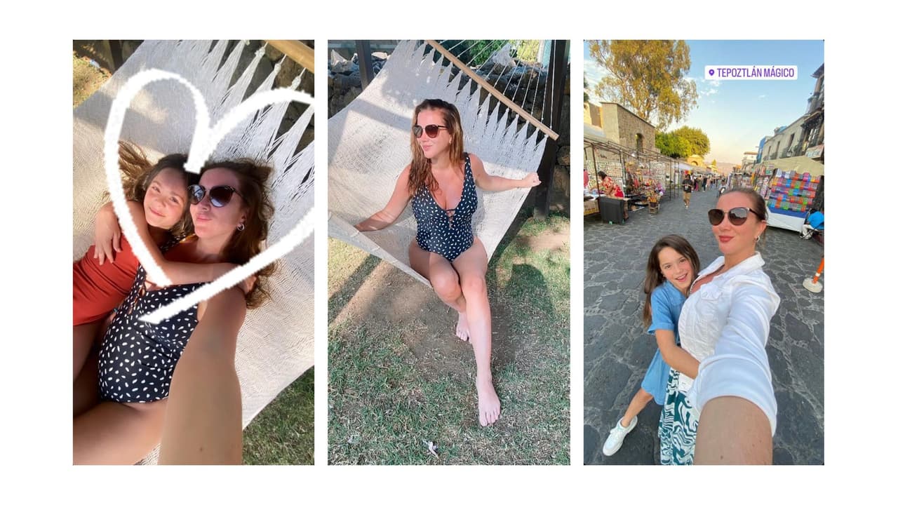 Mariazel visitó Tepoztlán, Morelos, con su hija Laia.