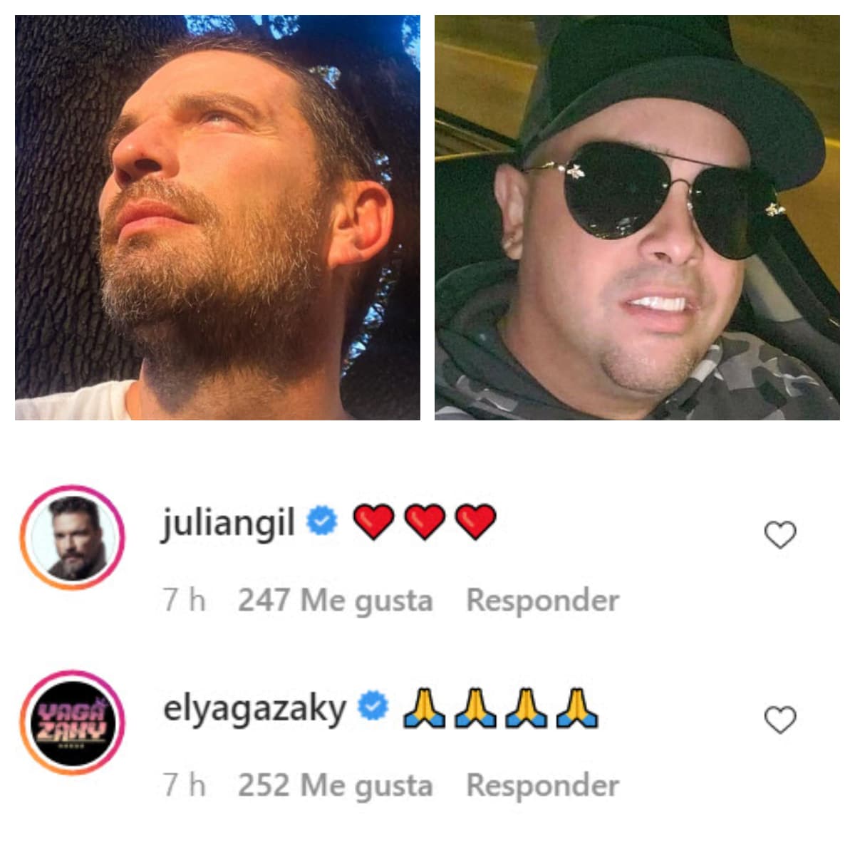 Varios famosos como Julián Gil y Yaga El Yagazaki se unieron a la alegría de la pareja.