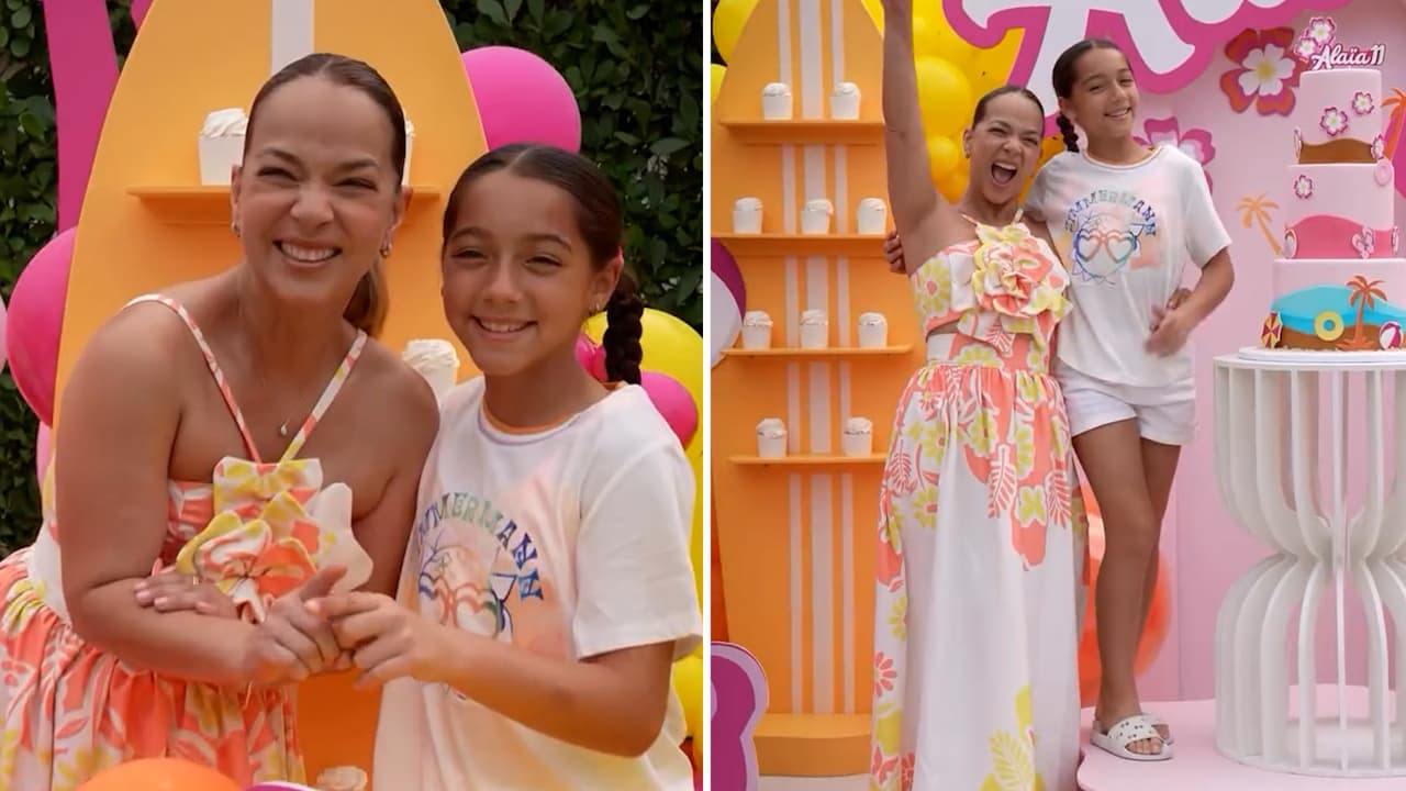 Adamari López organiza espectacular fiesta de piscina para celebrar los 11 años de Alaïa