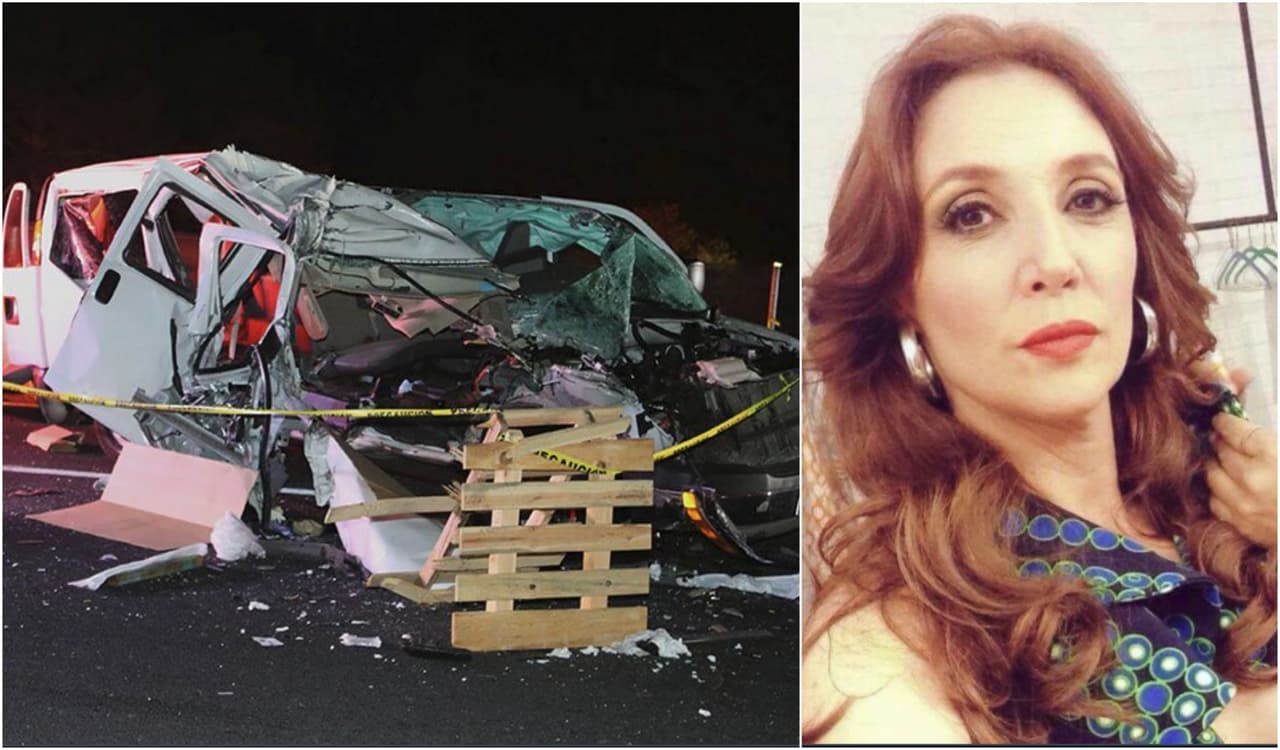 La camioneta en la que viajaban con compañeros de la producción
<b><a href="http://www.univision.com/programas/novelas/maru-duenas-la-actriz-de-la-rosa-de-guadalupe-que-tuvo-un-tragico-final-fotos">se estrelló</a></b> contra un vehículo marca Dodge, tipo estaca, en el kilómetro 46 de la autopista México - Cuernavaca.