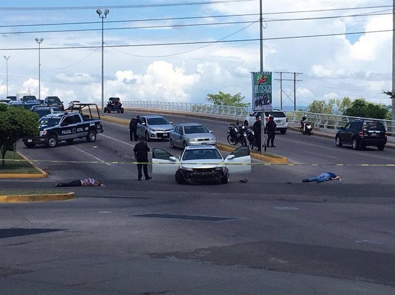 El lugar en la ciudad de Culiacán donde fue asesinado el sobrino del capo