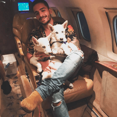 Cuando eran más pequeños, Bonnie y Clyde viajaron con Maluma en un avión privado. ¿Quién quisiera ser como ellos?