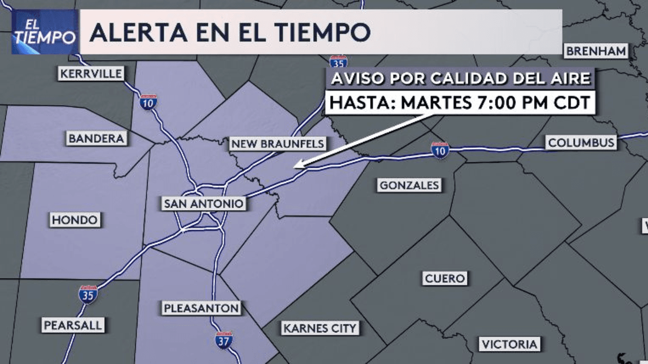 Ten cuidado: hay un aviso por baja calidad del aire en San Antonio. Así te puedes proteger