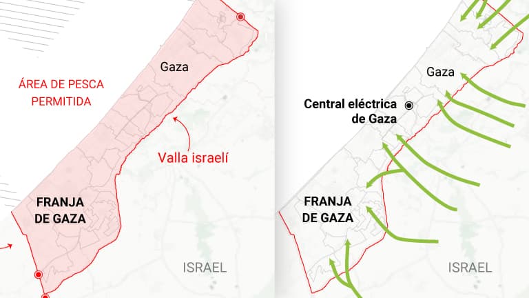 En mapas: así es el bloqueo israelí que dirige a Gaza hacia un "desastre humanitario"