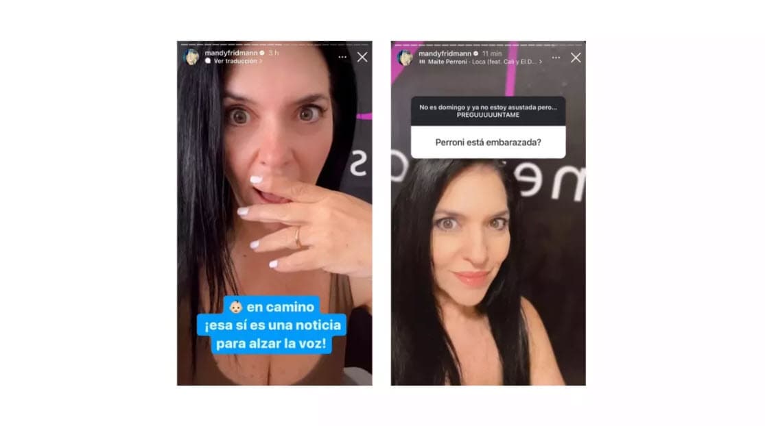 Mandy Fridmann habría confirmado segundo embarazo de Maite Perroni.