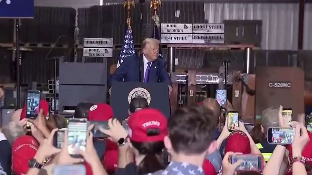 Donald Trump visita fábrica de acero en Georgia; dará balance de su agenda económica