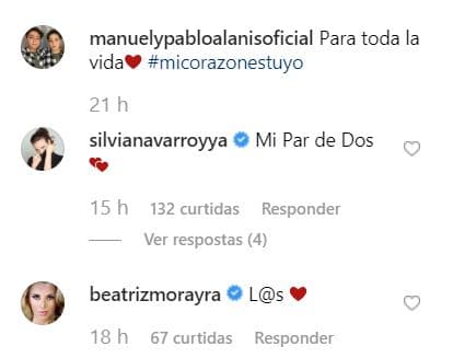 Con la publicación hecha por los gemelos, Silvia Navarro y Beatriz Moreyra reaccionaron cariñosamente.