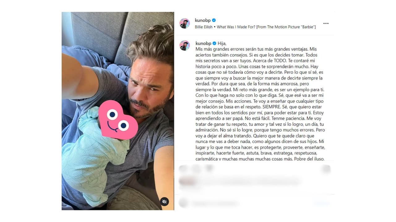 Así presentó Kuno Becker a su hija.