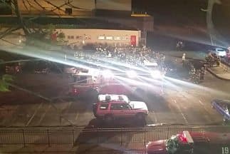 Explosión en escuela de secundaria JFK en el Bronx, Nueva York (imagen de Twitter).