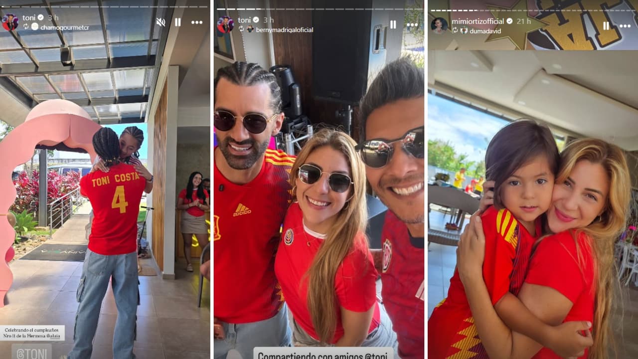 Toni Costa invitó a su novia, Mimi Ortiz, a la fiesta de cumpleaños de Alaïa.