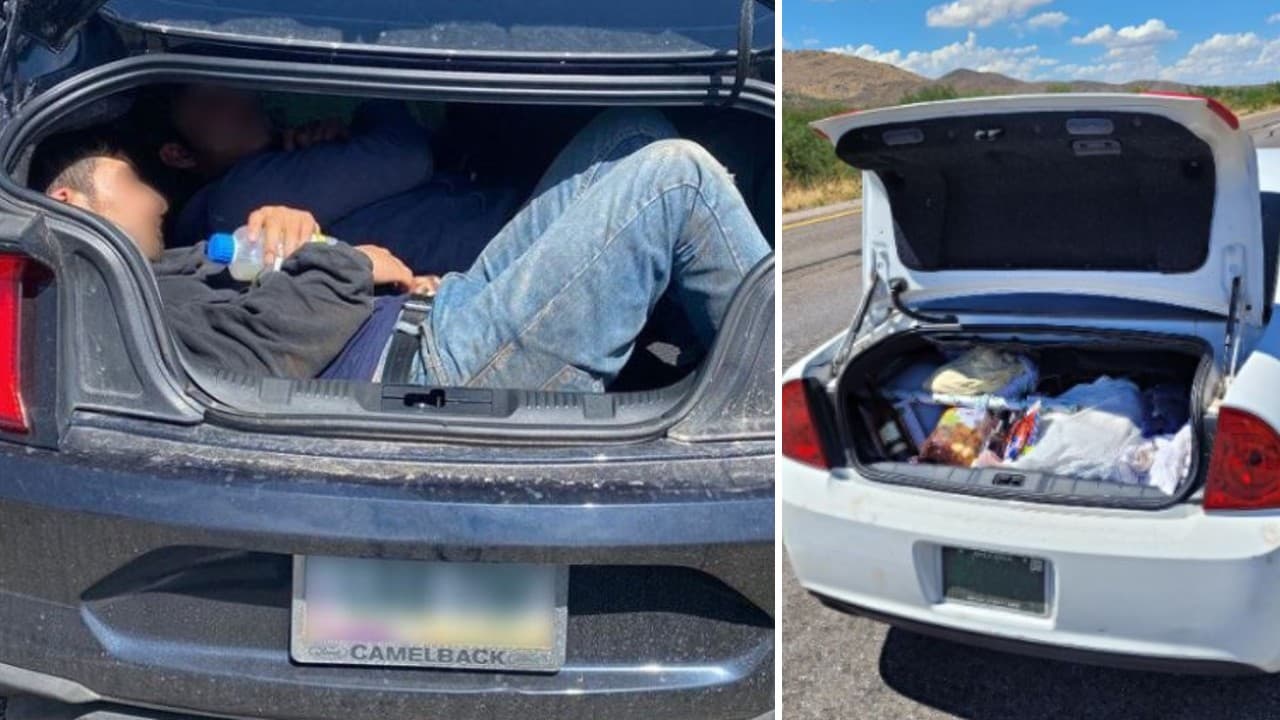 Escondidos en varios vehículos detienen a 14 inmigrantes y sus traficantes al sur de Arizona 