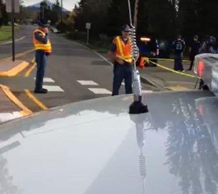El cerco de las calles en los alrededores del colegio. (Imagen tomada de Twitter).