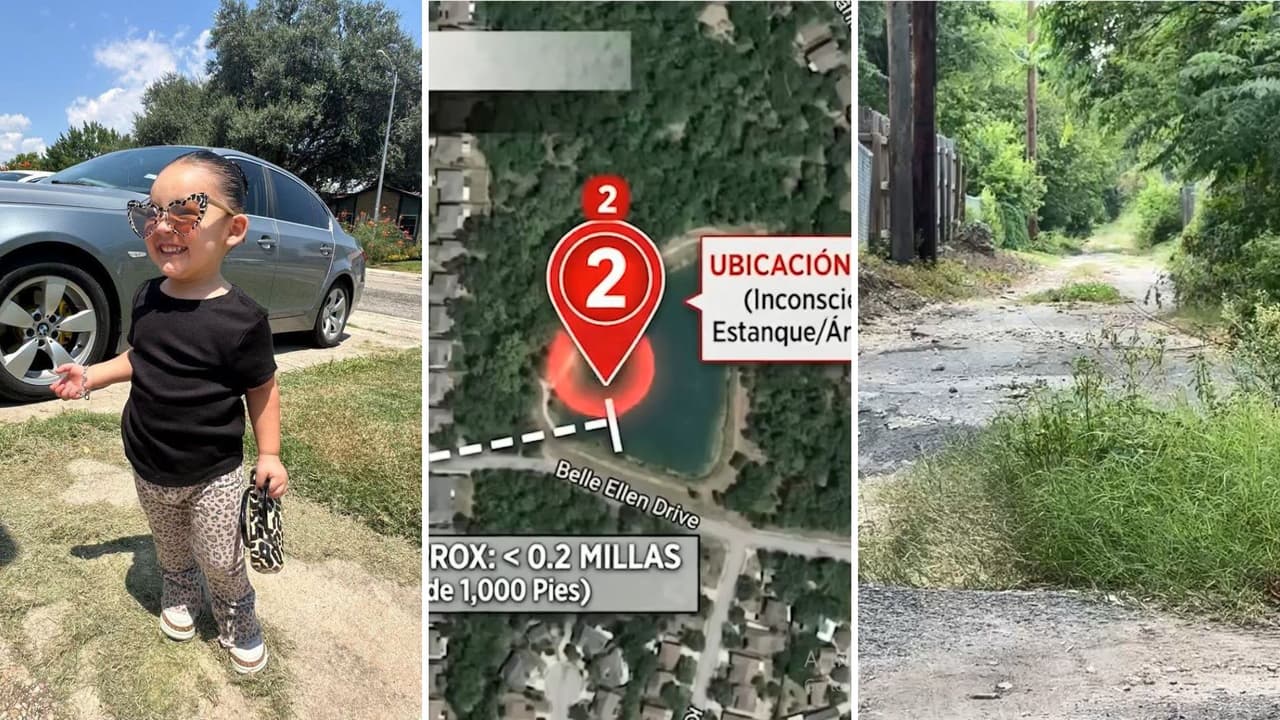 La investigación por la muerte de 
<b><a href="https://www.univision.com/local/san-antonio-kwex/aryana-trevino-san-antonio-alerta-amber-nina-desaparecida-bexar-county-allegheny-drive">Aryana Mía Treviño Martínez, de 2 años</a></b>
<a href="https://www.univision.com/local/san-antonio-kwex/aryana-trevino-san-antonio-alerta-amber-nina-desaparecida-bexar-county-allegheny-drive">, ahora se centra en reconstruir el recorrido que siguió </a>desde el lugar donde desapareció hasta la zona donde fue encontrada inconsciente. 
<br>
<br>Aryana fue reportada como desaparecida la noche del domingo en la cuadra 
<b>4700 de Allegheny Drive</b>, y horas después los equipos de emergencia la localizaron a más de 
<b>300 metros de distancia</b>, en un área de vegetación donde posteriormente fue declarada sin vida.
<br>
<br>En medio de las interrogantes que persisten sobre este caso, N+ Univision San Antonio llegó al lugar de los hechos para documentar este recorrido.