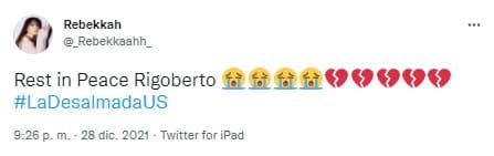 La Desalmada reacción de Twitter