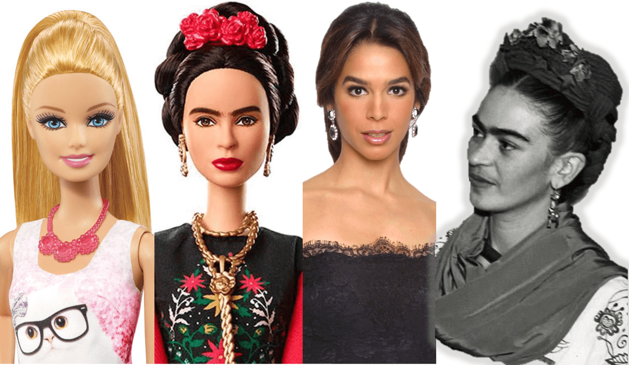 En ese proceso de 'barbificación' de Frida Kahlo, son más los elementos estéticos que la muñeca mantiene de la Barbie de melena dorada, que de la pintora mexicana.