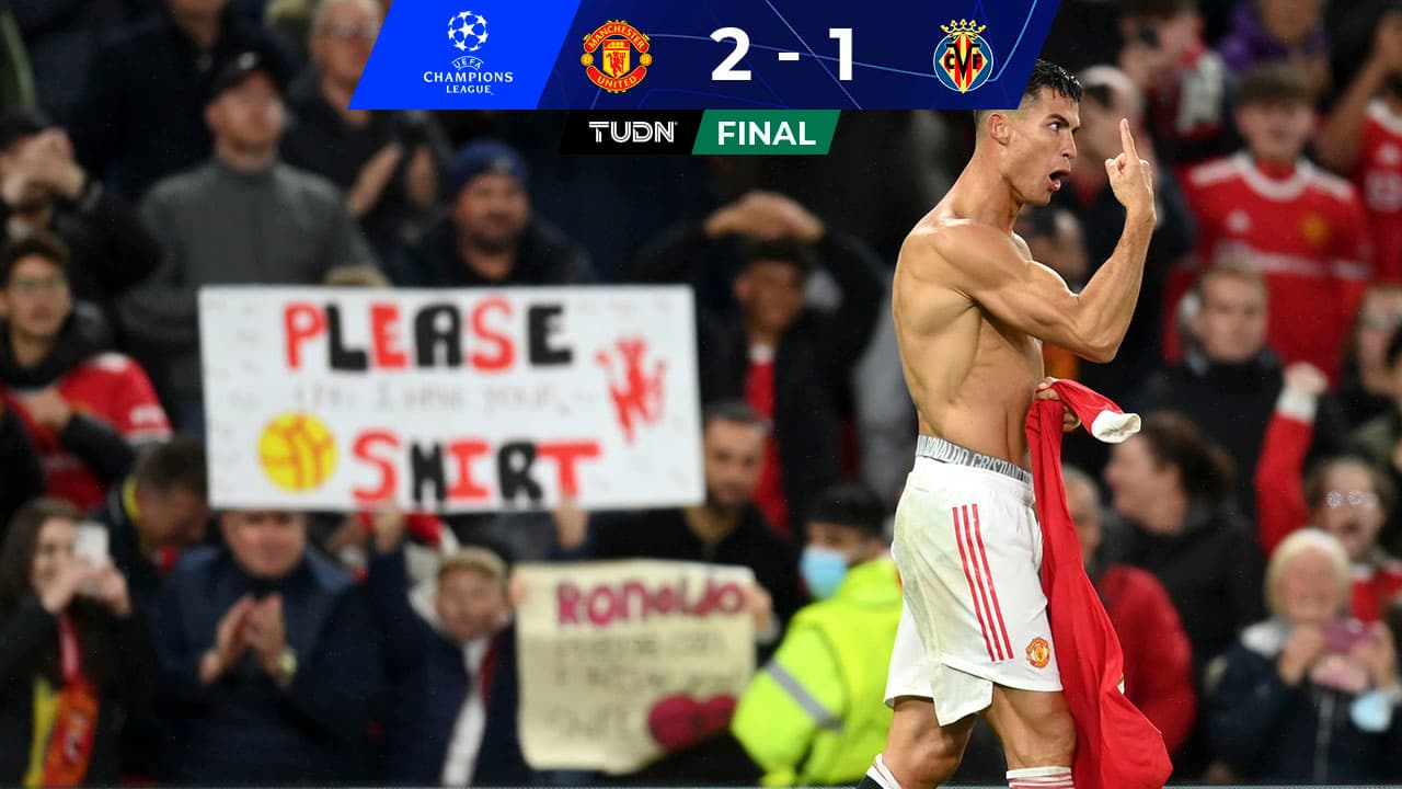 CR7 dio agónico triunfo al Manchester United sobre el Villarreal