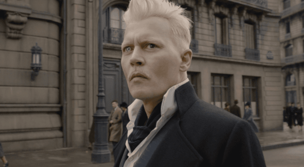 Johnny Depp em "Animais Fantásticos: Os Crimes de Grindelwald"