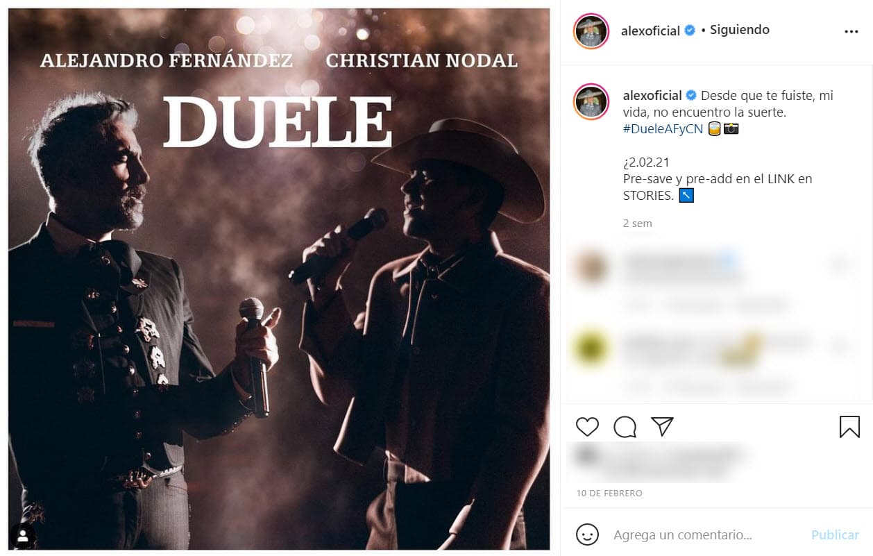 Al terminar la entrevista para promocionar el sencillo 'Duele', que canta a dueto con Alejandro Fernández, el periodista le pidió que le diera sus
<b><a href="https://www.youtube.com/watch?v=gPkSOjyxCis" target="_blank">saludos a "su esposa"</a></b>.
<br>