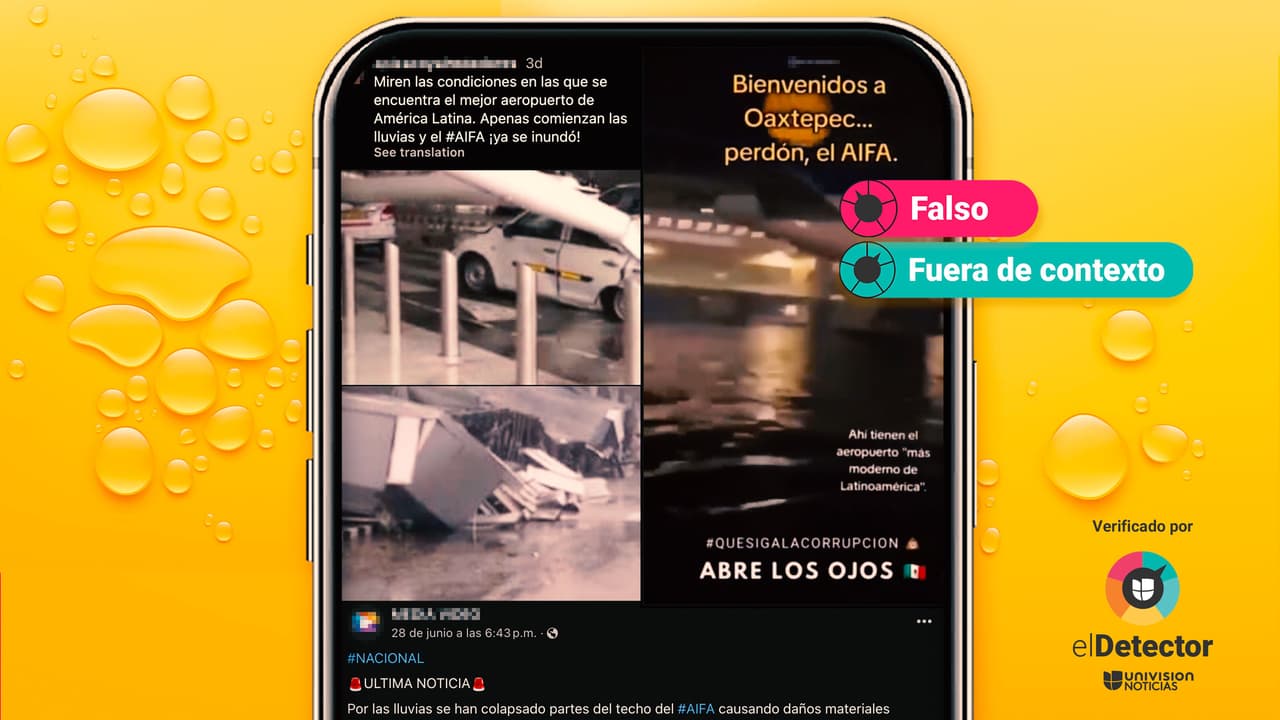 Es falso que esas imágenes muestren inundaciones y daños en un aeropuerto de México